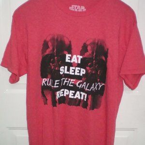 Star Wars Eat Sleep Rule the Galaxy T shirt Size L